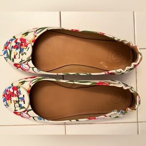 Floral Tory Burch flats